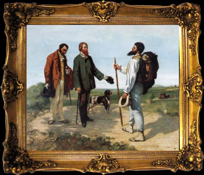 framed  Gustave Courbet Encounter, Ta026